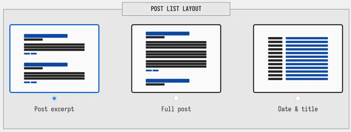 blog layout